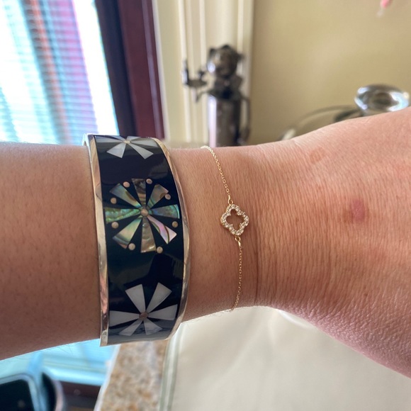 Beautiful vtg Mexican Alpaca silver cuff bracelet - Picture 7 of 7